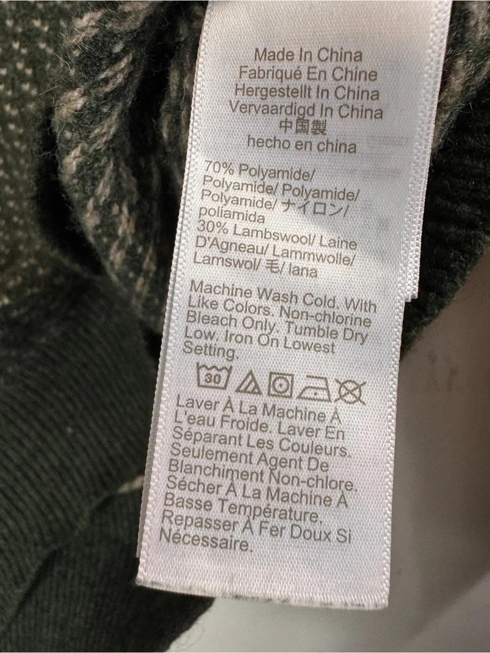 J. Crew Green Birdseye Sweater Size Medium Lambswool Blend Granola Outdoor